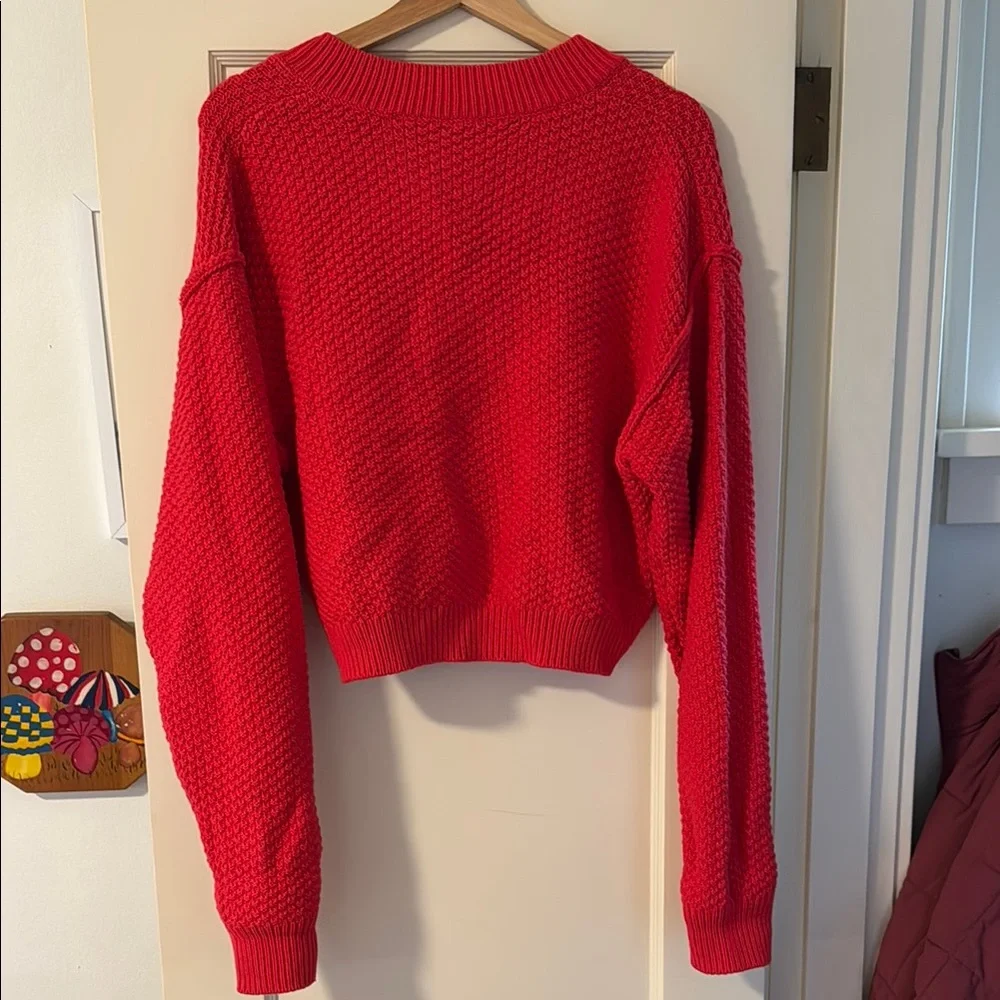 Free People Red Lila Cardigan - Picture 5 of 5